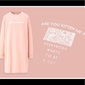 Disney x Uniqlo Aristocats Are you Kitten Me Furry Friends Sweatshirt Dress Sz M